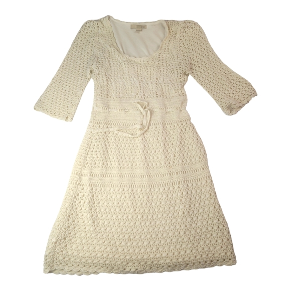 Forever 21, Vintage Boho Crochet Grannycore Dress - Ivory - Picture 3 of 16
